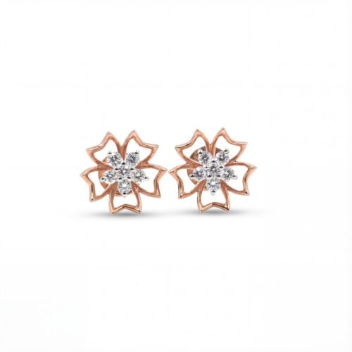Bloom Star Diamond Stud Earrings