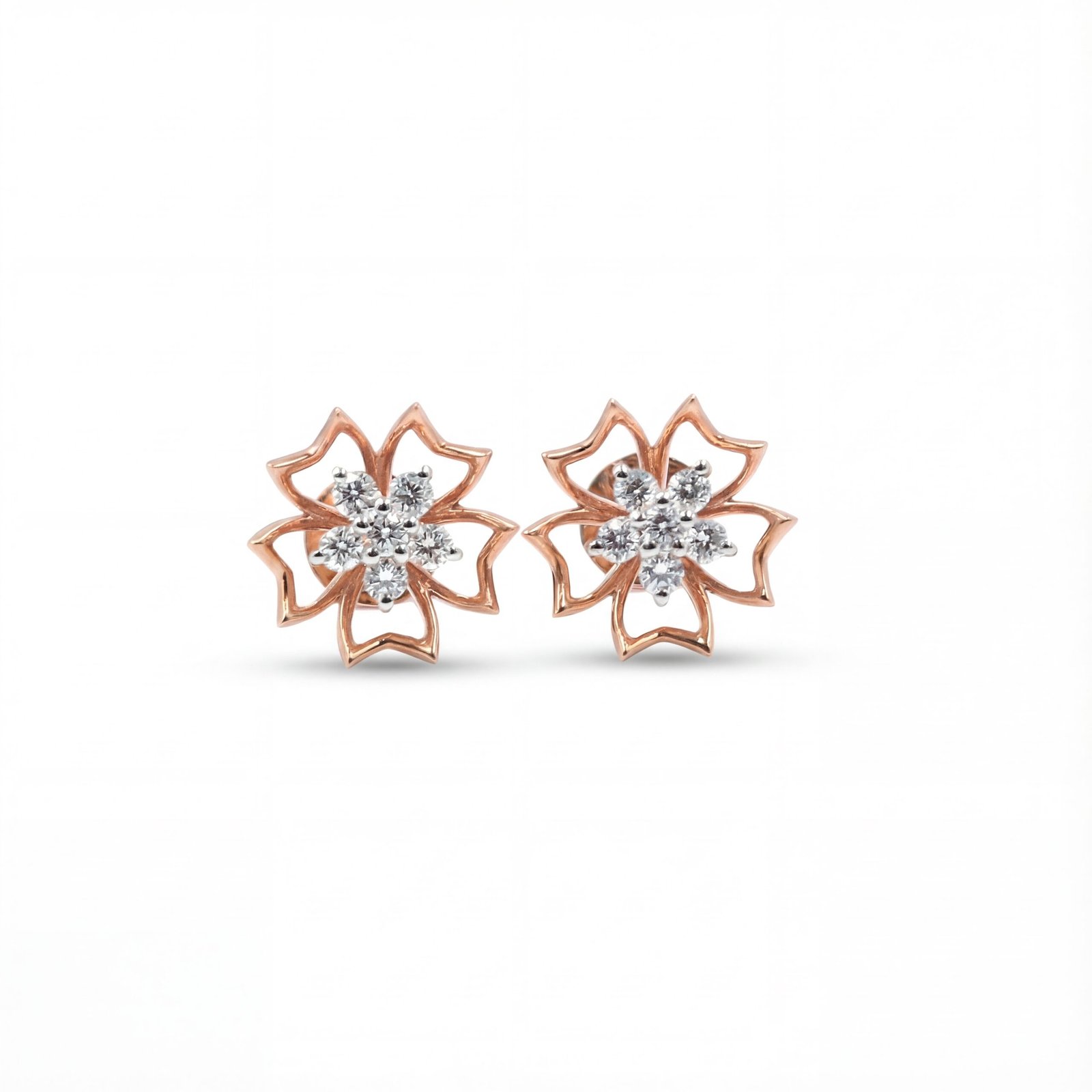 Bloom Star Diamond Stud Earrings