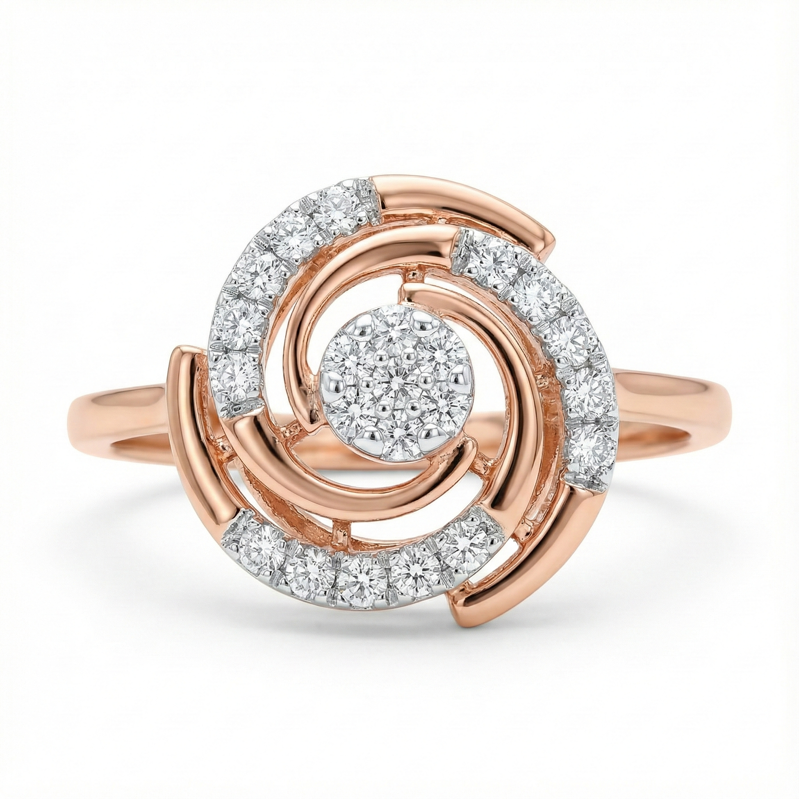 Spiral Orbit Diamond Ring