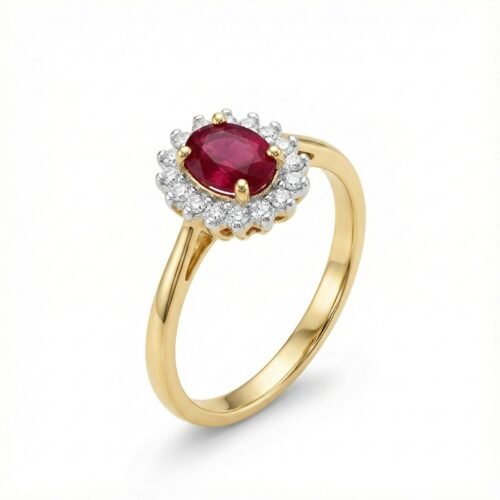 Ruby Halo Elegance Ring