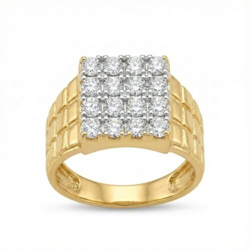 Royale Grid Statement Diamond Ring (Men’s)