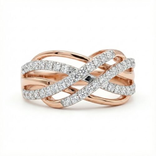 Luxe Crisscross Diamond Band