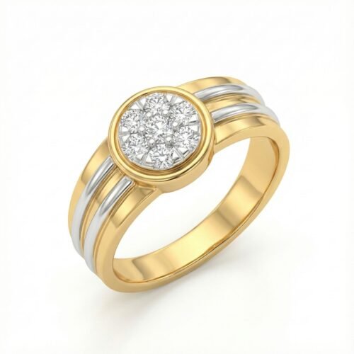 Signature Round Crest Diamond Men’s Ring