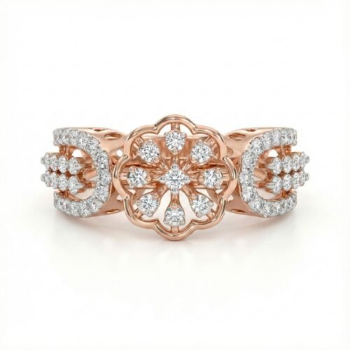Regal Heirloom Floral Diamond Ring