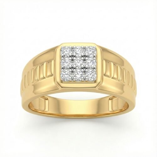 Majesty Square Cluster Men’s Diamond Ring