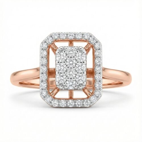 Empire Frame Diamond Cushion Ring