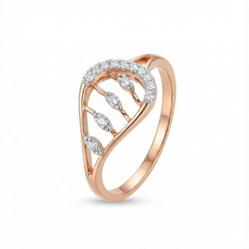 Celestial Leaf Diamond Ring