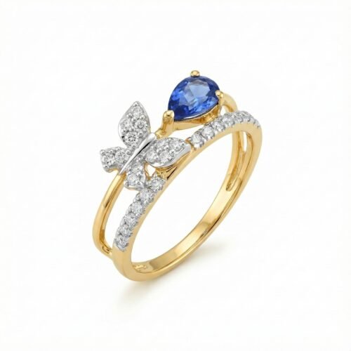Butterfly Sapphire Romance Ring