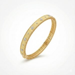 Celestial Gleam Diamond Textured Bangle