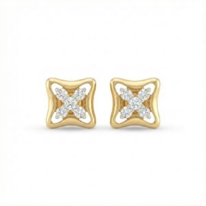 Regal Radiance Diamond Stud Earrings