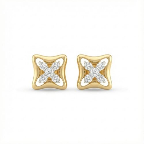 Regal Radiance Diamond Stud Earrings