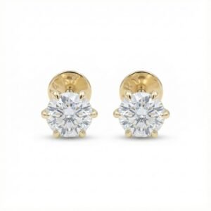 Classic Solitaire Diamond Stud Earrings