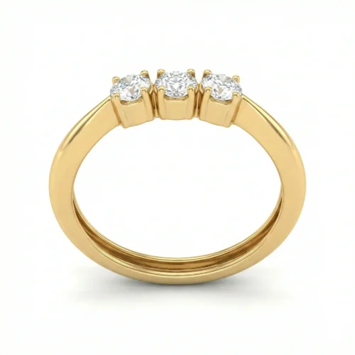 Eternal Trio Triple Stone CZ Ring