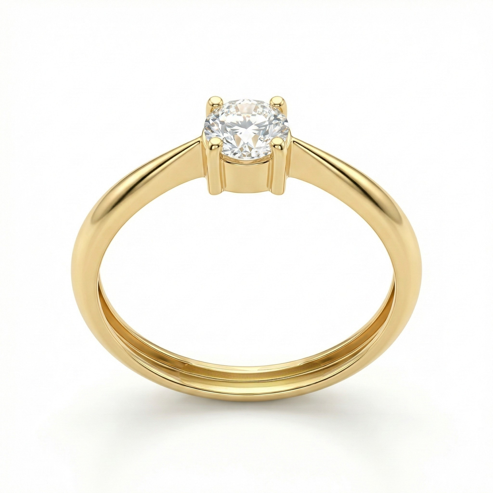 Classic Aura Single Stone CZ Ring